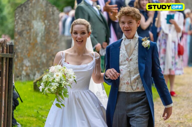 REAL LOVE, ACTUALLY Talulah Riley beams in her wedding gown as she weds Thomas Brodie-Sangster of Love Actually in an exquisite ceremony.