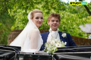 REAL LOVE, ACTUALLY Talulah Riley beams in her wedding gown as she weds Thomas Brodie-Sangster of Love Actually in an exquisite ceremony.