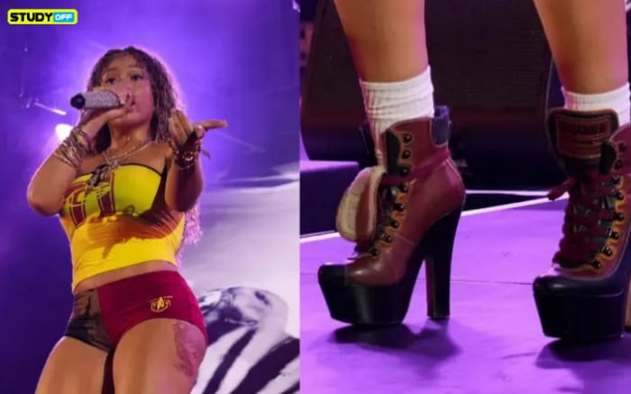 Latto At the BET Experience Fan Fest 2024 in Los Angeles, she plays with the trend of workwear in Platform Dsquared2 boots.