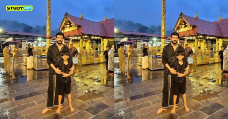 Visiting Sabarimala with his kid was actor Ramesh Pisharadi.