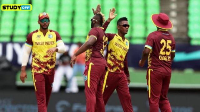 WI vs. Uganda Charles and Russell had outstanding innings, but the West Indies set a goal of 174 runs for Uganda.