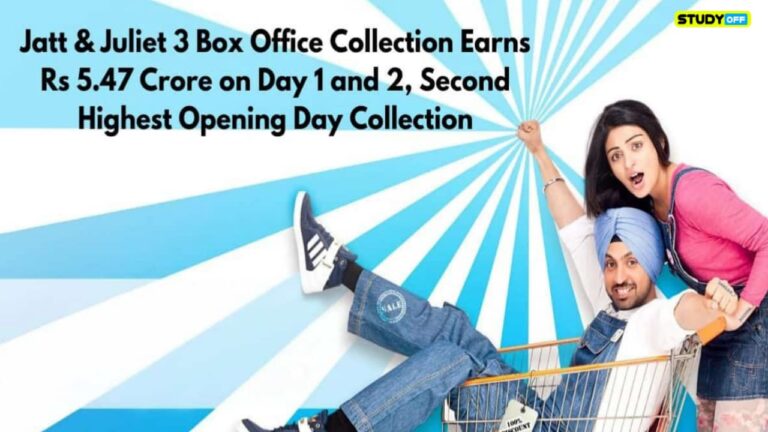 The second-highest opening day collection of Jatt & Juliet 3 grossed Rs 5.47 crore on days one and two at the box office.