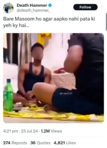 Viral  video of two kids Drunk Indian  kid's viral video; Video of Indian  kid drinking alcohol and  acting carelessly is causing violence and conflict in  society