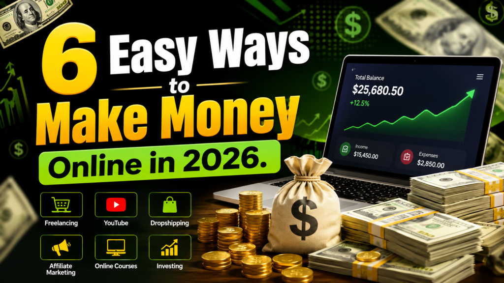 6 Easy Ways to Make Money Online in 2026. ChatGPT Image Aug 2, 2026, 03_24_41 PM